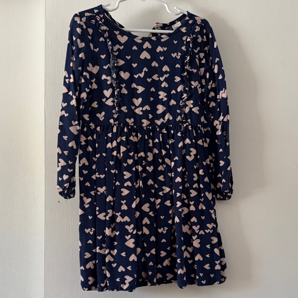 OshKosh B'gosh Navy Dress with Pink Heart Pattern
